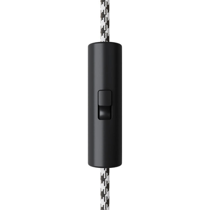 Cilindrinis vienpolis jungiklis su slankikliu juodas, 8.75 cm