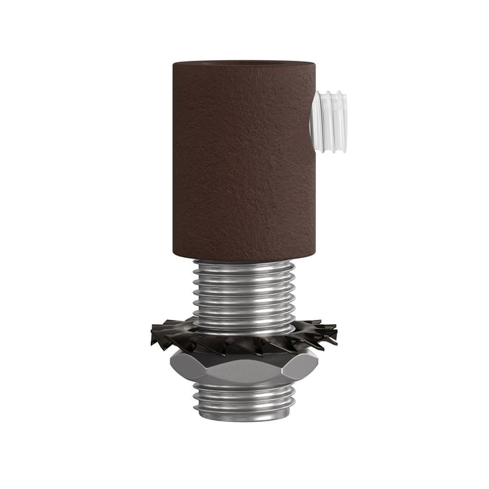 Metalinis cilindrinis laido fiksatorius M10x1, tamsiai rudas