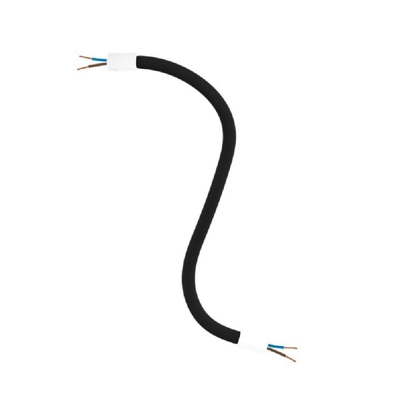 Lankstus vamzdelis sieniniam šviestuvui Flex 2 x 0,75 mm²; ø10 mm, juodas, 30 cm