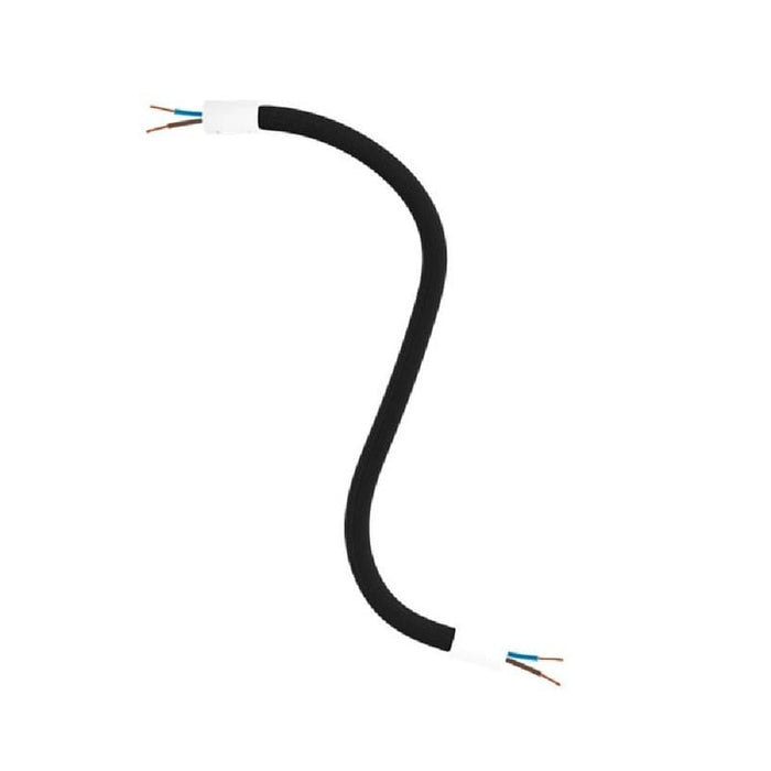 Lankstus vamzdelis sieniniam šviestuvui Flex 2 x 0,75 mm²; ø10 mm, juodas, 30 cm