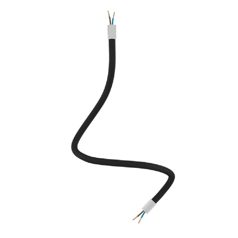 Lankstus vamzdelis sieniniam šviestuvui Flex 2 x 0,75 mm², ø10 mm, juodas, 60 cm