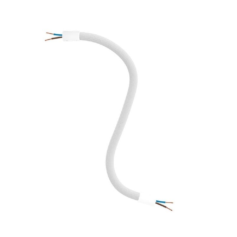 Lankstus vamzdelis sieniniam šviestuvui Flex 2 x 0,75 mm²; ø10 mm, baltas, 30 cm
