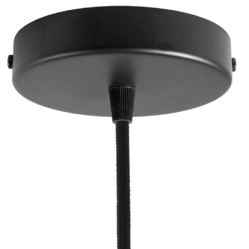 Lubų dangtelis metalinis ø12 cm, juodas, 1 anga