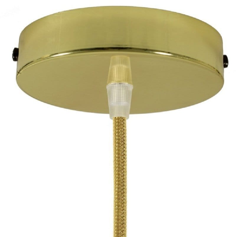 Lubų dangtelis metalinis ø12 cm, žalvario blizgus, 1 anga
