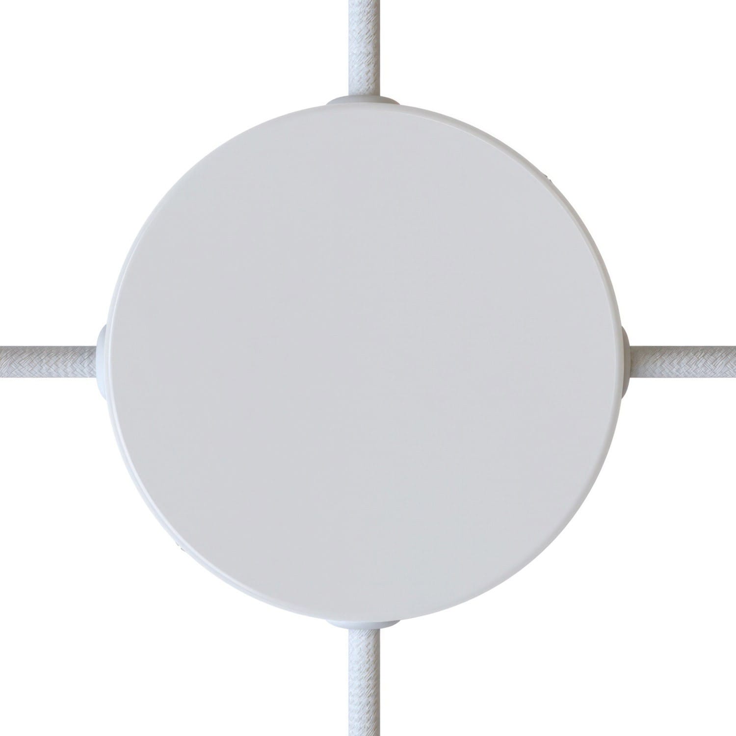 Metalinė jungties dėžutė ø12 cm, balta blizgi