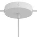 Lubų dangtelis metalinis ø12 cm, baltas matinis, 1 centrinė ir 2 šoninės angos