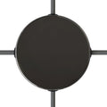 Metalinė jungties dėžutė ø12 cm, juoda blizgi