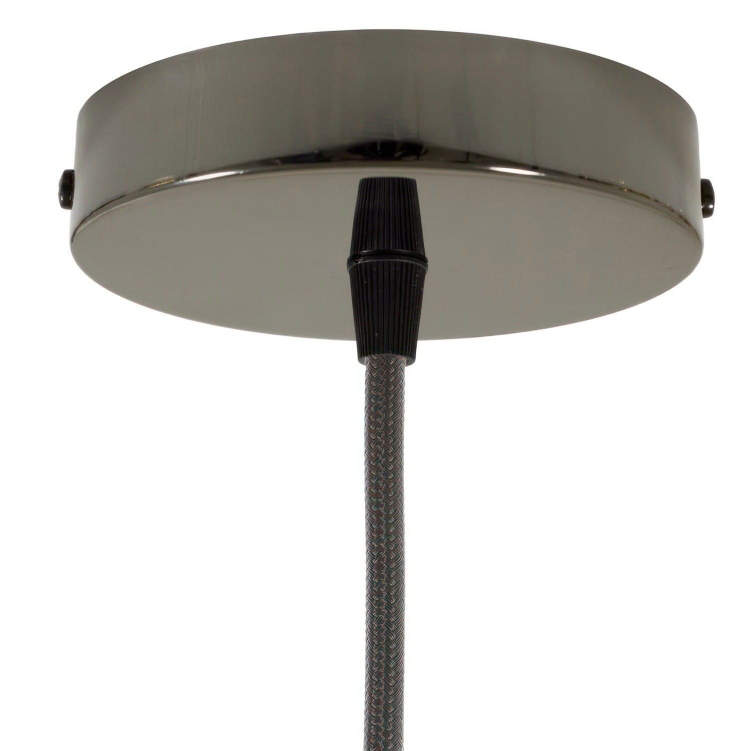 Lubų dangtelis metalinis ø12 cm, juodas blizgus, 1 anga