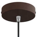 Lubų dangtelis metalinis ø12 cm, tamsiai rudas, 1 anga