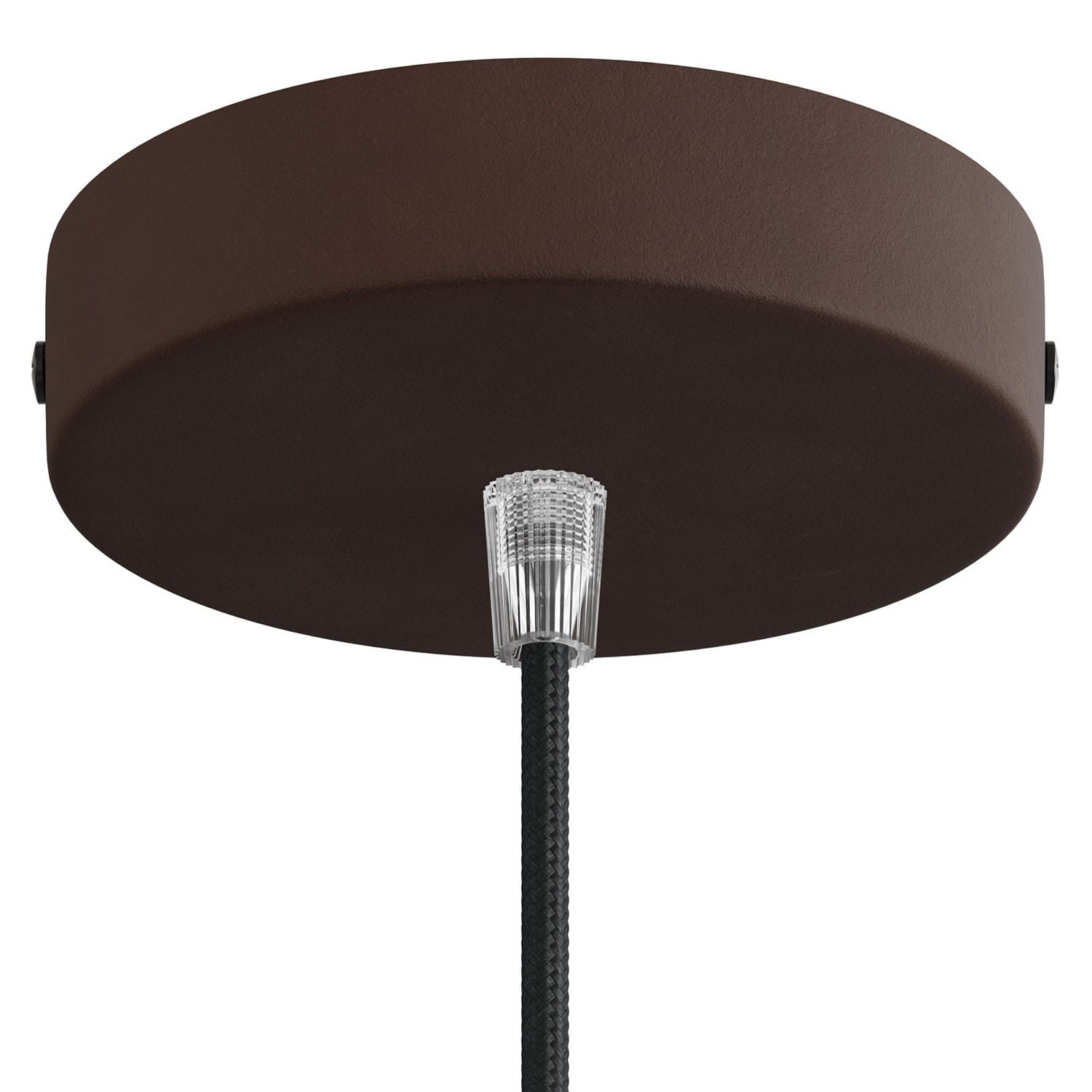 Lubų dangtelis metalinis ø12 cm, tamsiai rudas, 1 anga