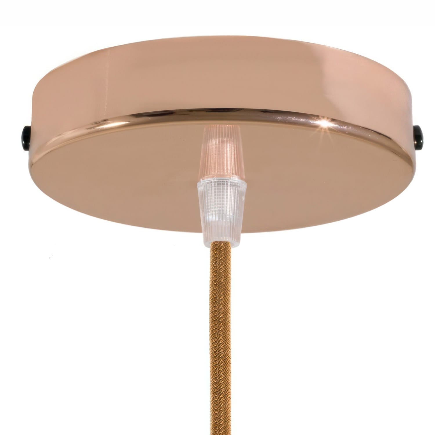 Lubų dangtelis metalinis ø12 cm, vario blizgus, 1 anga