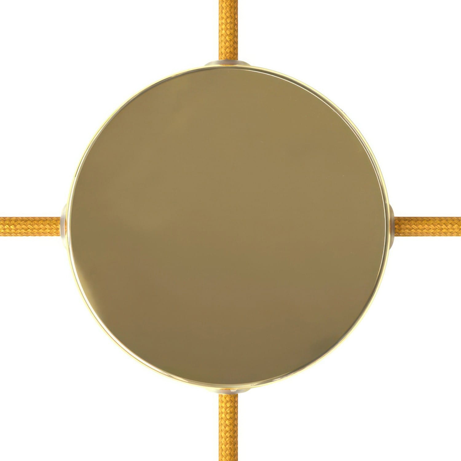 Metalinė jungties dėžutė ø12 cm, žalvario blizgi