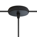 Lubų dangtelis metalinis ø8.3 cm, juodas matinis, 1 centrinė ir 2 šoninės angos