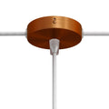 Lubų dangtelis metalinis ø8.3 cm, vario matinis, 1 centrinė ir 2 šoninės angos