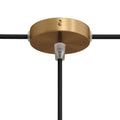 Lubų dangtelis metalinis ø8.3 cm, žalvario matinis, 1 centrinė ir 2 šoninės angos