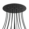 Lubų dangtelis XXL metalinis ø40 cm, juodas, 15 centrinių ir 4 šoninės angos
