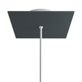 Lubų dangtelis XL metalinis, 20 x 20 cm, antracito, 1 centrinė ir 4 šoninės angos