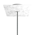 Lubų dangtelis XL metalinis, 20 x 20 cm, baltas marmuras, 1 centrinė ir 4 šoninės angos