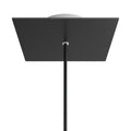 Lubų dangtelis XL metalinis, 20 x 20 cm, juodas, 1 centrinė ir 4 šoninės angos