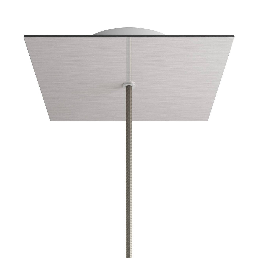 Lubų dangtelis XL metalinis, 20 x 20 cm, plieno, 1 centrinė ir 4 šoninės angos