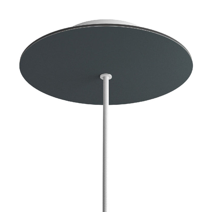 Lubų dangtelis XL metalinis, ø20 cm, pilkas Anthracite, 1 centrinė ir 4 šoninės angos