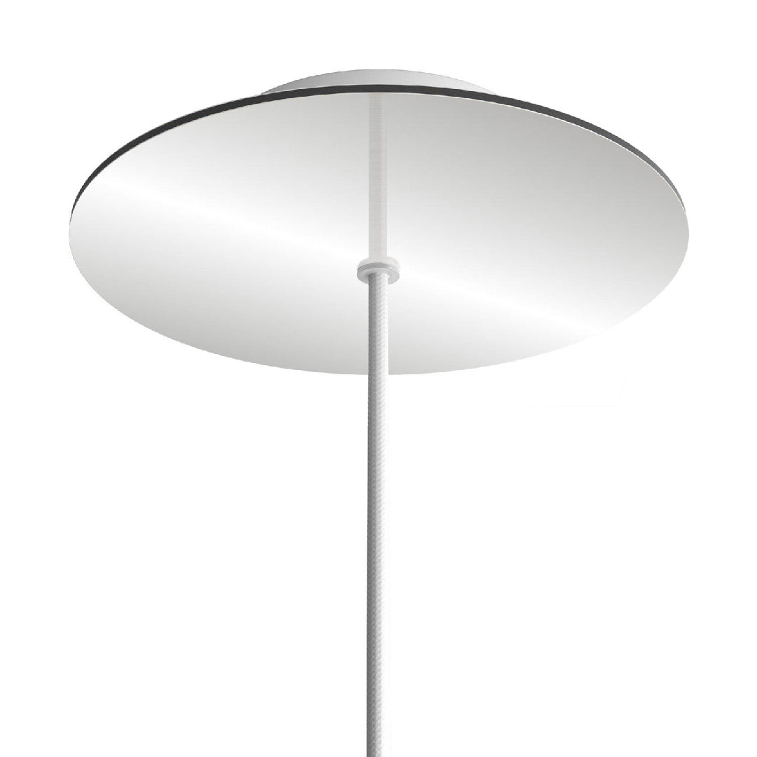 Lubų dangtelis XL metalinis, ø20 cm, pilkas Mirror, 1 centrinė ir 4 šoninės angos