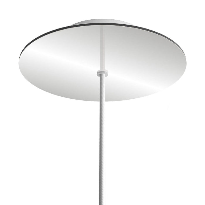 Lubų dangtelis XL metalinis, ø20 cm, pilkas Mirror, 1 centrinė ir 4 šoninės angos