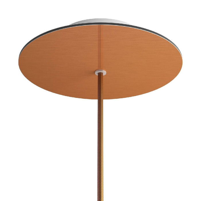 Lubų dangtelis XL metalinis, ø20 cm, vario Satin Copper, 1 centrinė ir 4 šoninės angos