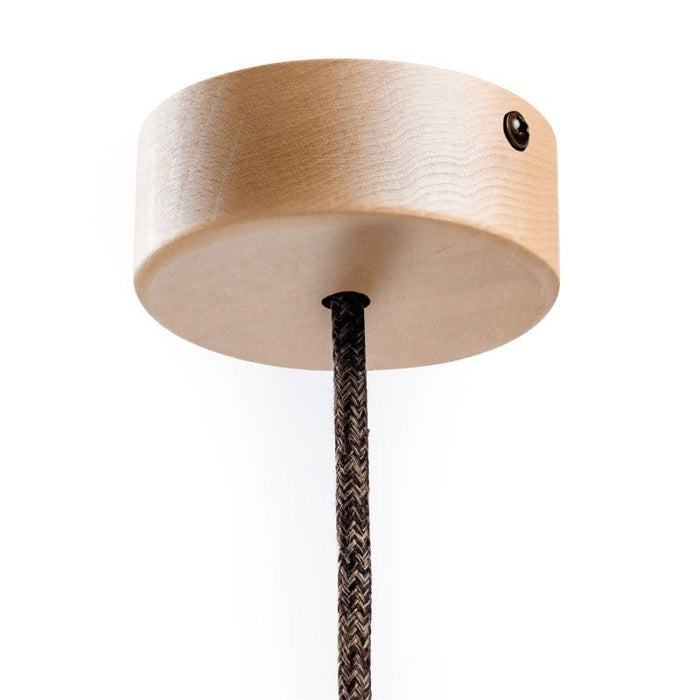 Lubų dangtelis medinis ø8.8 cm, šviesiai rudas, 1 anga