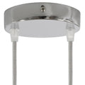 Lubų dangtelis metalinis ø12 cm, 2 angos laidams, chromo pilka