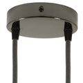 Lubų dangtelis metalinis ø12 cm, 2 angos laidams, juoda blizgi