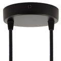 Lubų dangtelis metalinis ø12 cm, 2 angos laidams, juoda matinė
