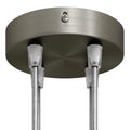 Lubų dangtelis metalinis ø12 cm, 4 angos laidams,  titano pilka