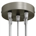 Lubų dangtelis metalinis ø12 cm, 5 angos laidams, titano pilka