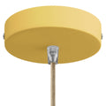 Lubų dangtelis metalinis ø12 cm, geltonas, 1 anga