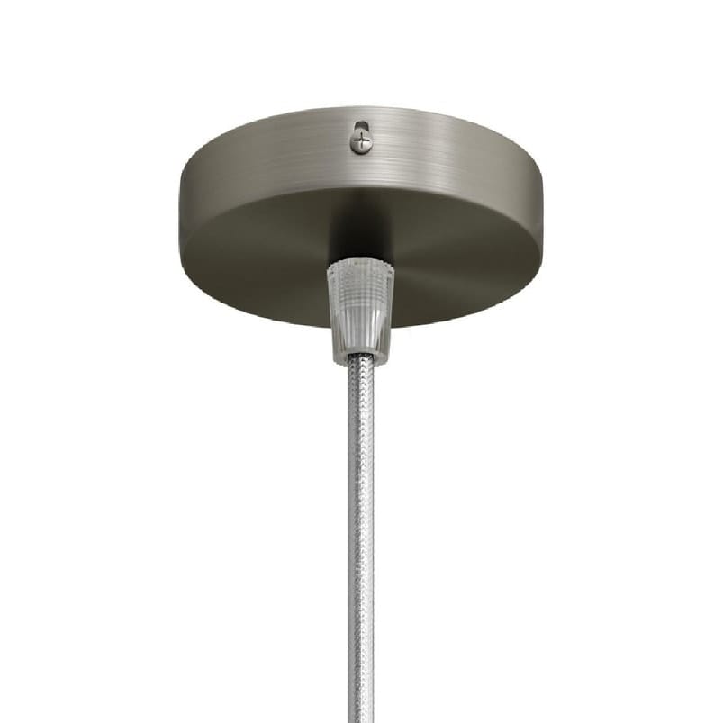 Lubų dangtelis metalinis ø8.3 cm, titano, 1 anga