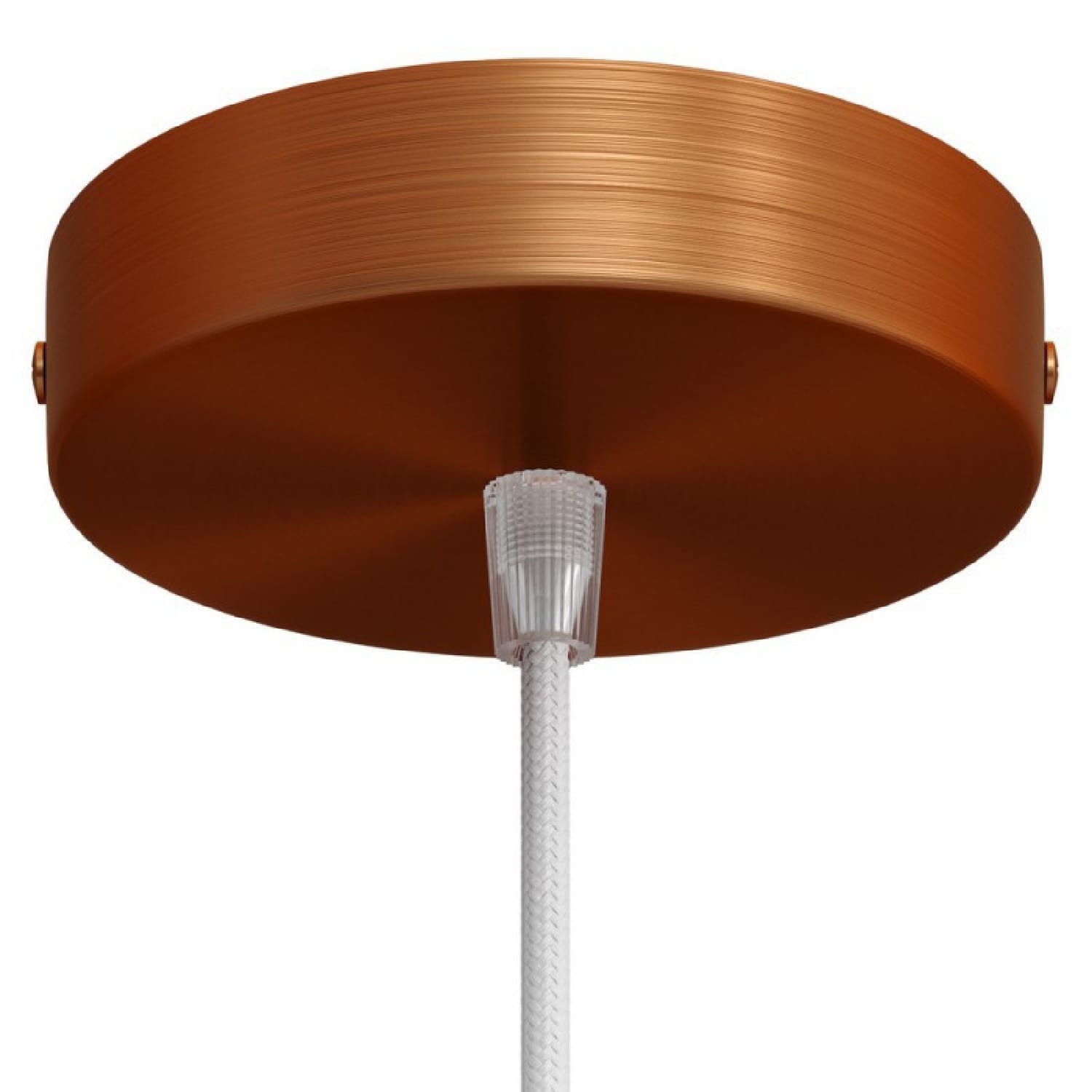 Lubų dangtelis metalinis ø12 cm, matinio vario, 1 anga