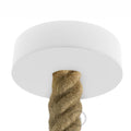 Lubų dangtelis 3XL laidui medinis, ø12 cm, baltas,1 anga