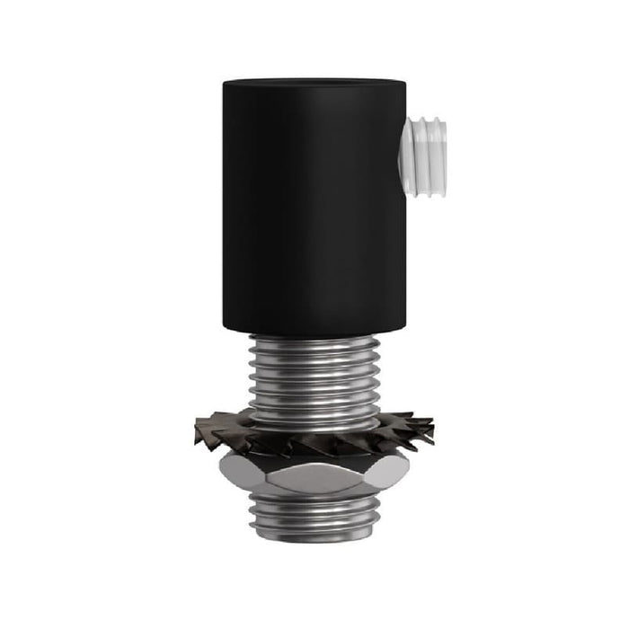 Metalinis cilindrinis laido fiksatorius M10x1, juodas