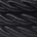 Tekstilinis laidas Rope 2XL, 3 x 0,75 mm², Ø24 mm, juodas blizgus