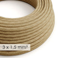 Tekstilinis elektros laidas, 3 x 1,50 mm², džiuto