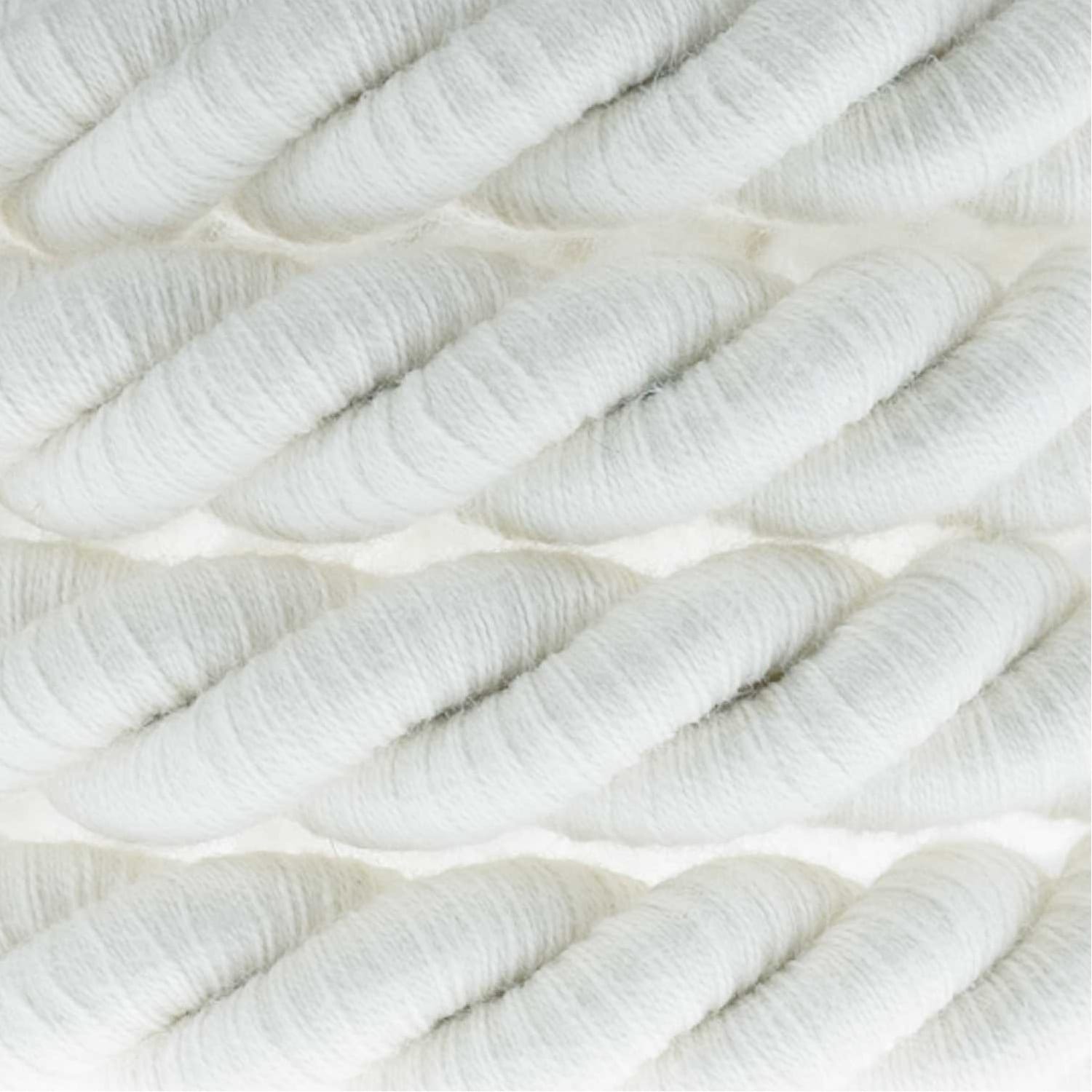 Tekstilinis laidas Rope XL, 3 x 0,75 mm², Ø16 mm, baltas