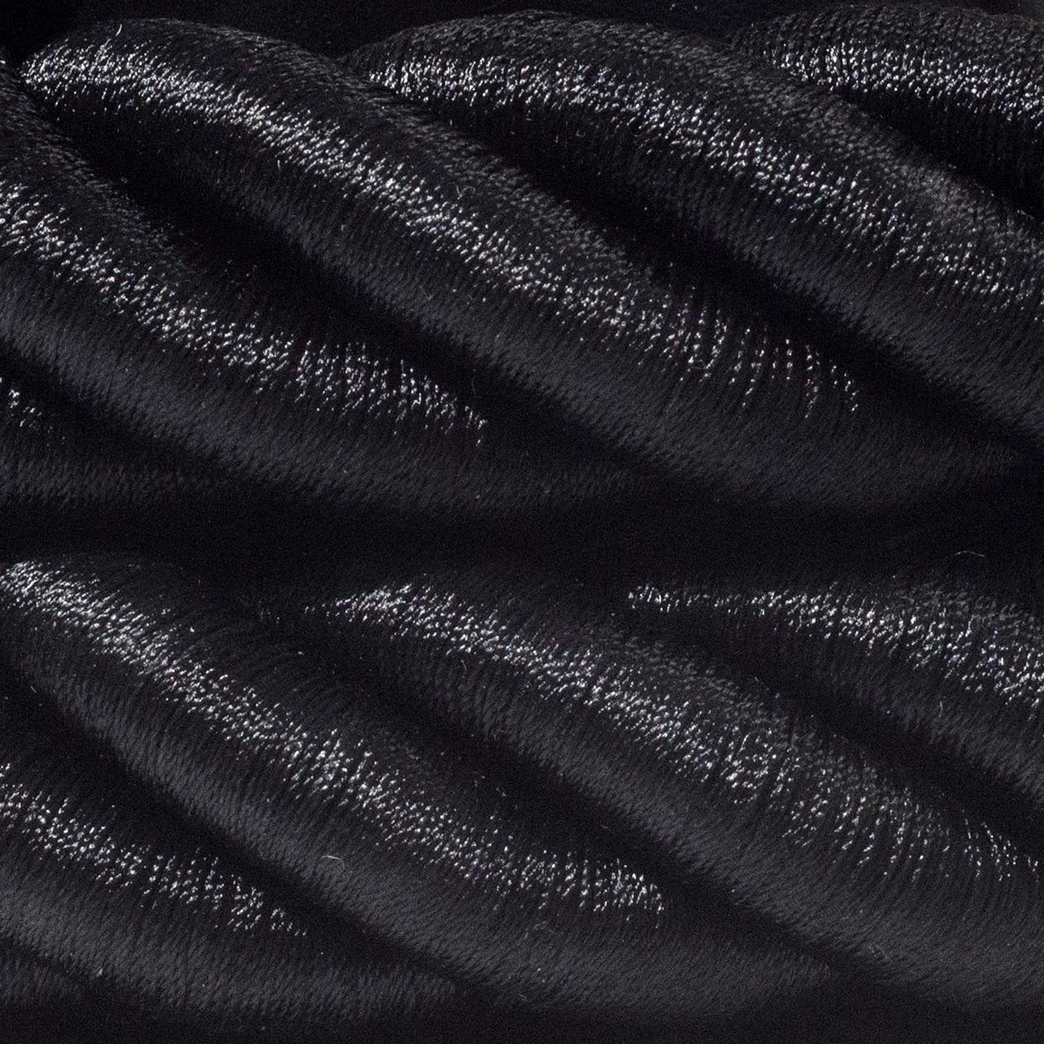 Tekstilinis laidas Rope 3XL, 3 x 0,75 mm², Ø30 mm, juodas blizgus