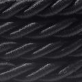 Tekstilinis laidas Rope XL, 3 x 0,75 mm², Ø16 mm, juodas blizgus