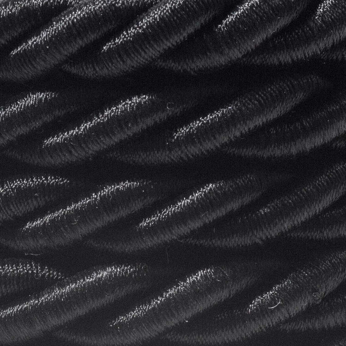 Tekstilinis laidas Rope XL, 3 x 0,75 mm², Ø16 mm, juodas blizgus