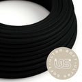Tekstilinis elektros laidas Ultra Soft, juodas matinis