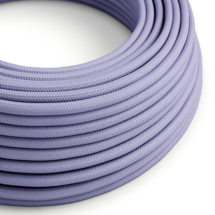 Tekstilinis elektros laidas - šviesiai violetinis Lavender