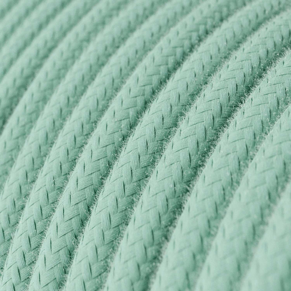 Tekstilinis elektros laidas - mint žalias