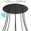 Lubų dangtelis XXL metalinis, ø40 cm, juodas, 8 centrinės ir 4 šoninės angos