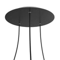 Lubų dangtelis XXL metalinis, ø40 cm, juodas, 3 centrinės ir 4 šoninės angos